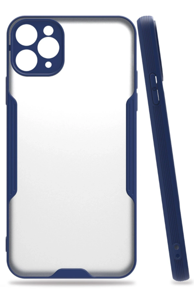 Newface iPhone 11 Pro Max Kılıf Platin Silikon - Lacivert resmi