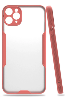 Newface iPhone 11 Pro Max Kılıf Platin Silikon - Pembe resmi