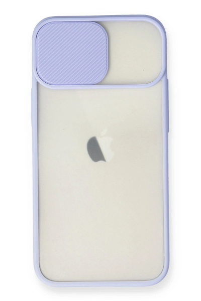 Newface iPhone 11 Kılıf Palm Buzlu Kamera Sürgülü Silikon - Lila resmi