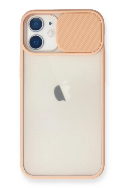 Newface iPhone 11 Kılıf Palm Buzlu Kamera Sürgülü Silikon - Pembe resmi