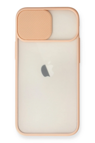 Newface iPhone 11 Kılıf Palm Buzlu Kamera Sürgülü Silikon - Pembe resmi