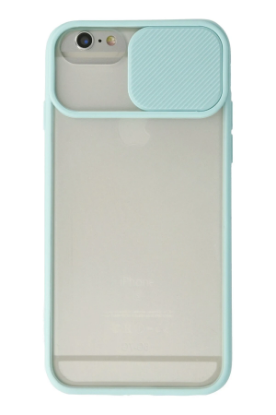 Newface iPhone 6 Kılıf Palm Buzlu Kamera Sürgülü Silikon - Turkuaz resmi