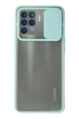 Newface Oppo Reno 5 Lite Kılıf Palm Buzlu Kamera Sürgülü Silikon - Turkuaz resmi