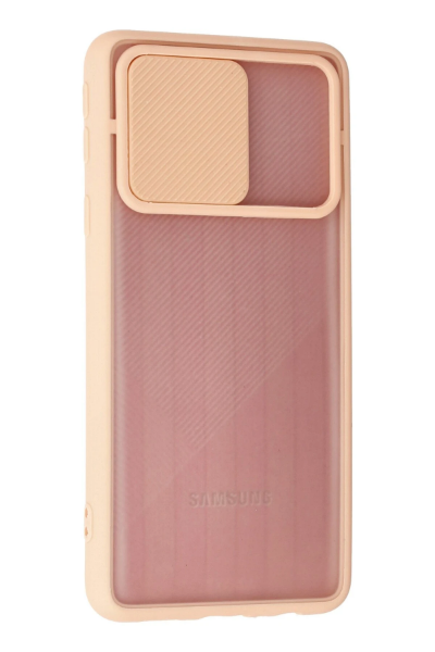 Newface Samsung Galaxy A01 Core Kılıf Palm Buzlu Kamera Sürgülü Silikon - Pembe resmi