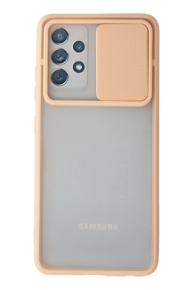 Newface Samsung Galaxy A32 Kılıf Palm Buzlu Kamera Sürgülü Silikon - Pembe resmi