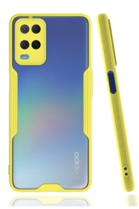 Newface Oppo A54 4G Kılıf Platin Silikon - Sarı resmi