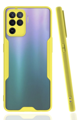 Newface Oppo Reno 5 Lite Kılıf Platin Silikon - Sarı resmi