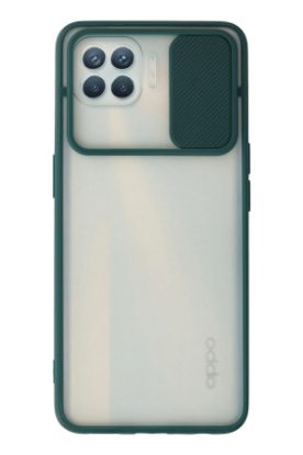 Newface Oppo Reno 4 Lite Kılıf Palm Buzlu Kamera Sürgülü Silikon - Yeşil resmi