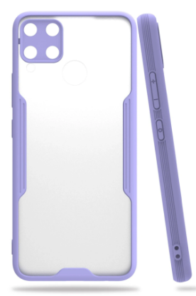 Newface Realme C15 Kılıf Platin Silikon - Lila resmi