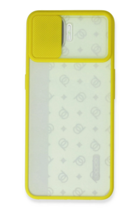 Newface Oppo A73 Kılıf Palm Buzlu Kamera Sürgülü Silikon - Sarı resmi