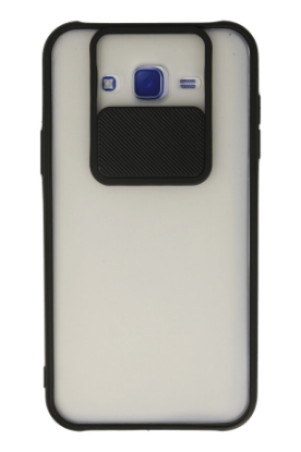 Newface Samsung Galaxy J7 Kılıf Palm Buzlu Kamera Sürgülü Silikon - Siyah resmi