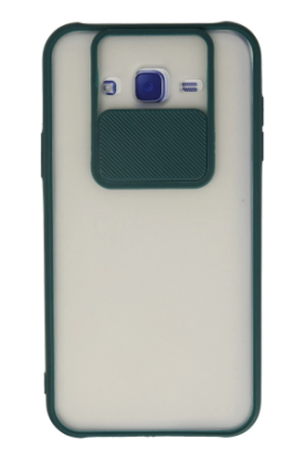 Newface Samsung Galaxy J7 Kılıf Palm Buzlu Kamera Sürgülü Silikon - Yeşil resmi