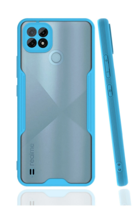 Newface Realme C21 Kılıf Platin Silikon - Mavi resmi