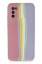 Newface Samsung Galaxy A03S Kılıf Ebruli Lansman Silikon - Pembe-Lila resmi