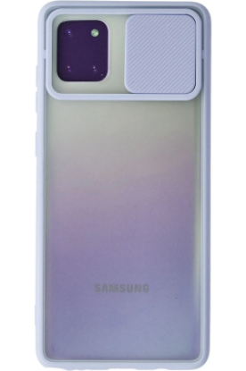 Newface Samsung Galaxy A81 / Note 10 Lite Kılıf Palm Buzlu Kamera Sürgülü Silikon - Lila resmi