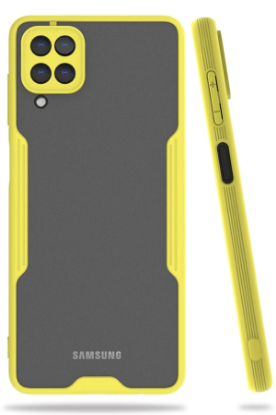 Newface Samsung Galaxy A22 Kılıf Platin Silikon - Sarı resmi