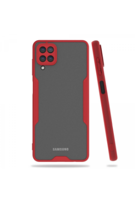 Newface Samsung Galaxy A22 Kılıf Platin Silikon - Kırmızı resmi