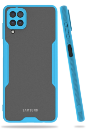 Newface Samsung Galaxy A22 Kılıf Platin Silikon - Mavi resmi