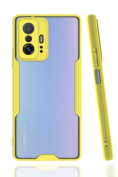 Newface Xiaomi Mi 11T Pro Kılıf Platin Silikon - Sarı resmi