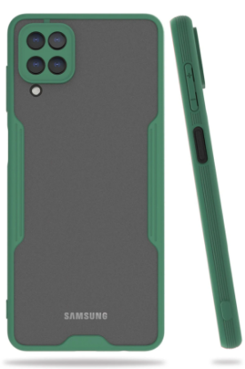 Newface Samsung Galaxy A22 Kılıf Platin Silikon - Yeşil resmi