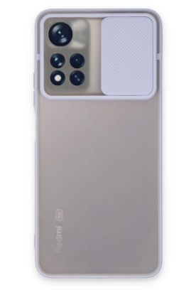 Newface Xiaomi Redmi Note 11T Kılıf Palm Buzlu Kamera Sürgülü Silikon - Lila resmi