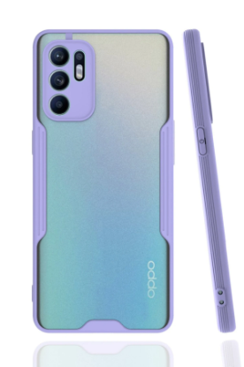 Newface Oppo Reno 6 Kılıf Platin Silikon - Lila resmi