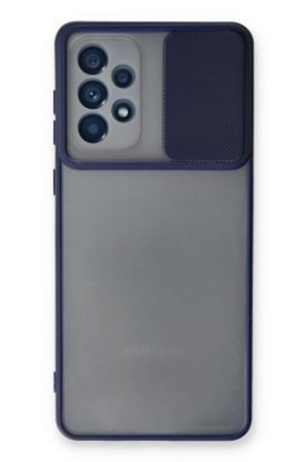 Newface Samsung Galaxy A53 5G Kılıf Palm Buzlu Kamera Sürgülü Silikon - Lacivert resmi