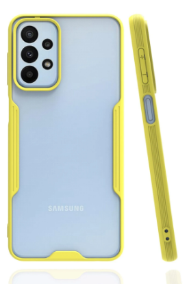 Newface Samsung Galaxy A23 4G Kılıf Platin Silikon - Sarı resmi