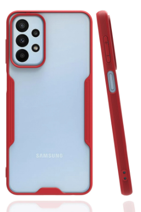 Newface Samsung Galaxy A23 4G Kılıf Platin Silikon - Kırmızı resmi