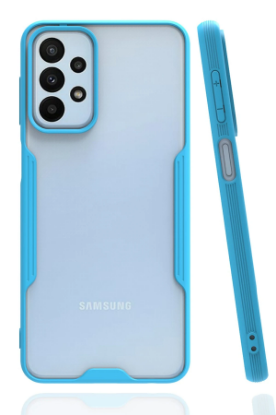 Newface Samsung Galaxy A23 4G Kılıf Platin Silikon - Mavi resmi