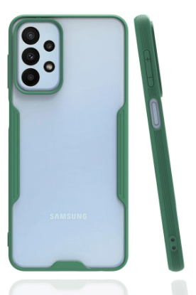 Newface Samsung Galaxy A23 4G Kılıf Platin Silikon - Yeşil resmi