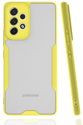 Newface Samsung Galaxy A33 5G Kılıf Platin Silikon - Sarı resmi