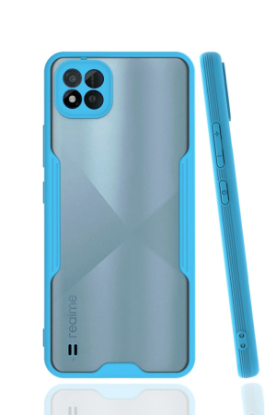 Newface Realme C11 2021 Kılıf Platin Silikon - Mavi resmi