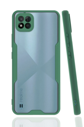 Newface Realme C11 2021 Kılıf Platin Silikon - Yeşil resmi