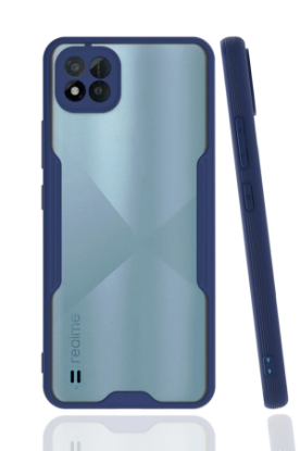 Newface Realme C11 2021 Kılıf Platin Silikon - Lacivert resmi