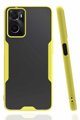 Newface Oppo A96 Kılıf Platin Silikon - Sarı resmi