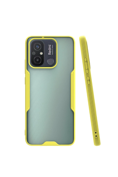 Newface Xiaomi Redmi 12C Kılıf Platin Silikon - Sarı resmi