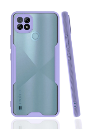 Newface Realme C21 Kılıf Platin Silikon - Lila resmi