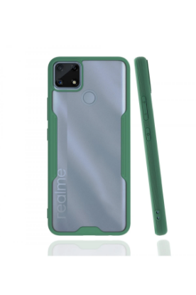 Newface Realme C25 Kılıf Platin Silikon - Yeşil resmi