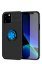 Newface iPhone 12 Kılıf Range Yüzüklü Silikon - Siyah-Mavi resmi