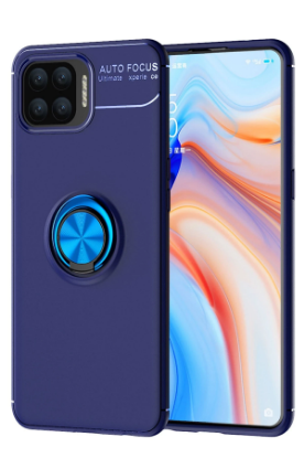 Newface Oppo A73 Kılıf Range Yüzüklü Silikon - Mavi resmi