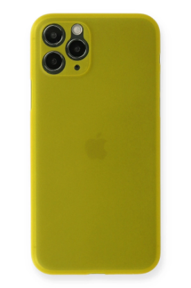 Newface iPhone 11 Pro Kılıf PP Ultra İnce Kapak - Sarı resmi