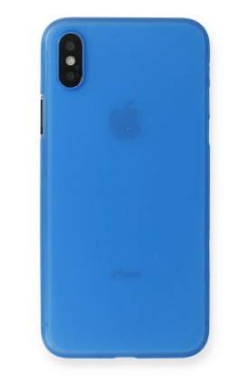 Newface iPhone XS Max Kılıf PP Ultra İnce Kapak - Mavi resmi