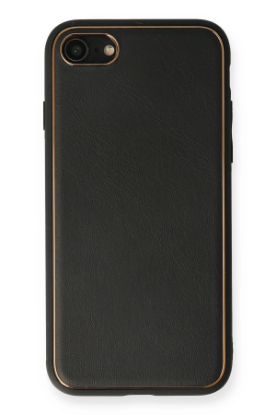 Newface iPhone 7 Kılıf Coco Deri Silikon Kapak - Siyah resmi