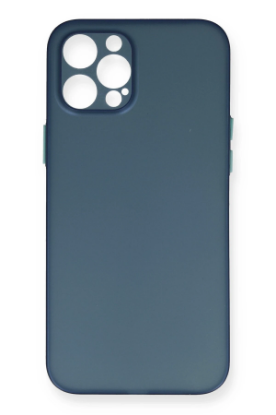Newface iPhone 12 Pro Max Kılıf PP Ultra İnce Kapak - Mavi resmi