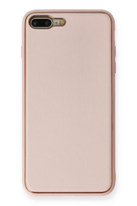 Newface iPhone 7 Plus Kılıf Coco Deri Silikon Kapak - Pembe resmi