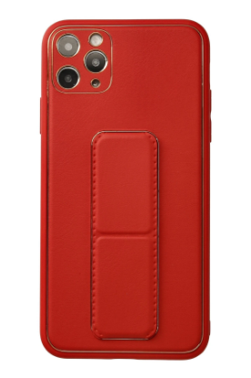 Newface iPhone 11 Pro Max Kılıf Coco Deri Standlı Kapak - Kırmızı resmi