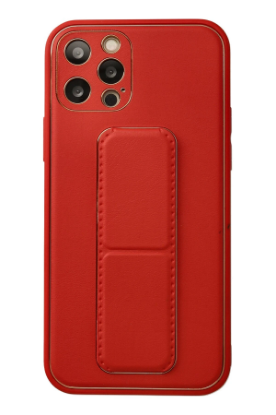 Newface iPhone 12 Pro Kılıf Coco Deri Standlı Kapak - Kırmızı resmi