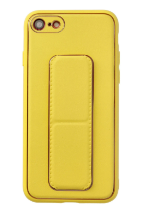 Newface iPhone 7 Kılıf Coco Deri Standlı Kapak - Sarı resmi