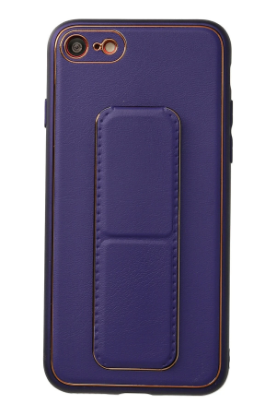 Newface iPhone 7 Kılıf Coco Deri Standlı Kapak - Mor resmi